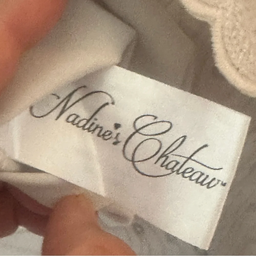Nadine's Chateau Pair of 2 Gray XL King Size Embroidered Pillowcases.